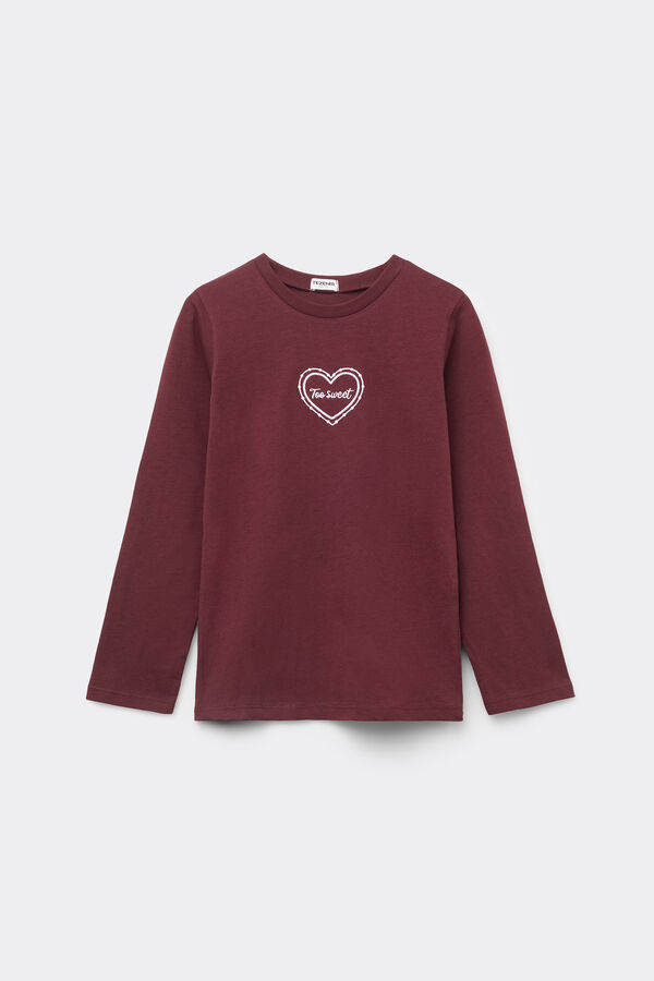 Unisex Kids' Printed Cotton Long Sleeve Top  