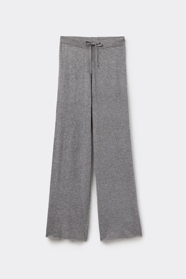 Heavy Palazzo Trousers with Wool  