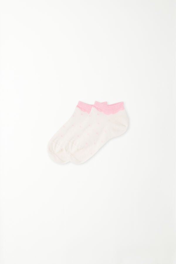 Girls’ Patterned Cotton Trainer Socks  