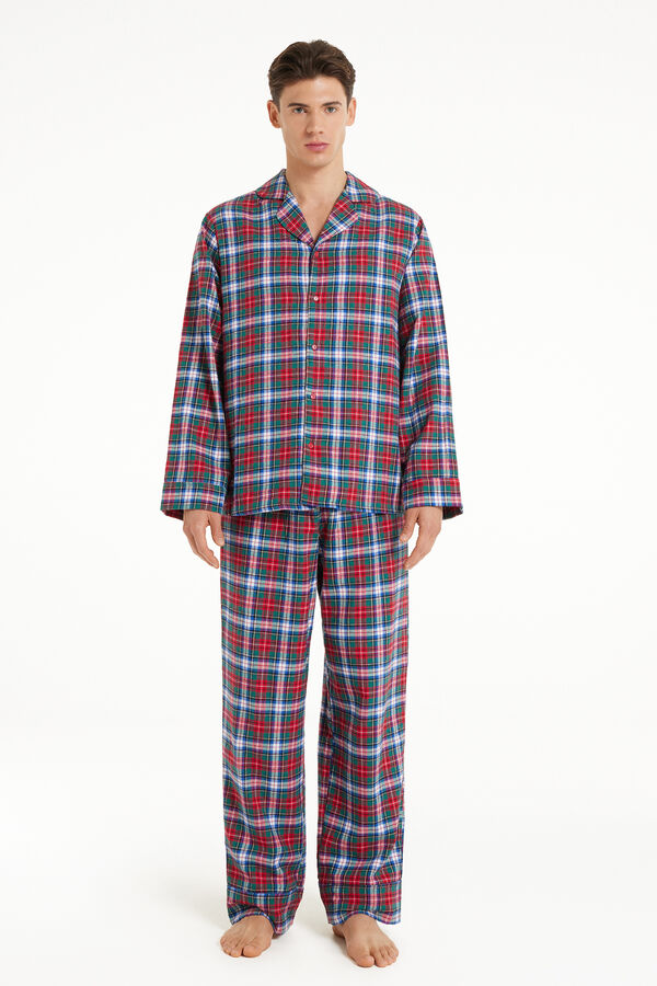 Pijama Lungă Deschisă Flanelă  