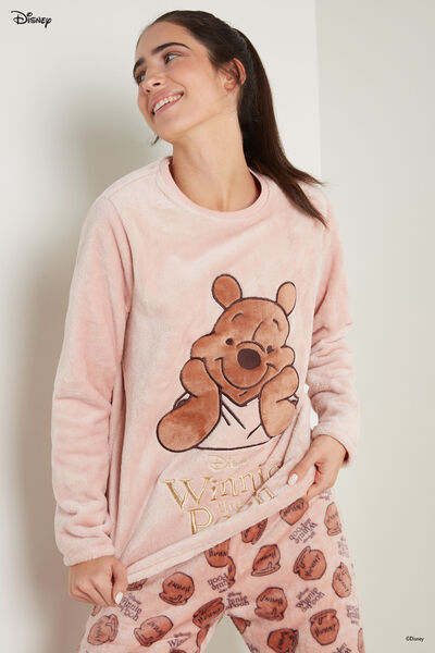 Long Fleece Pyjamas with Winnie the Pooh Patch
