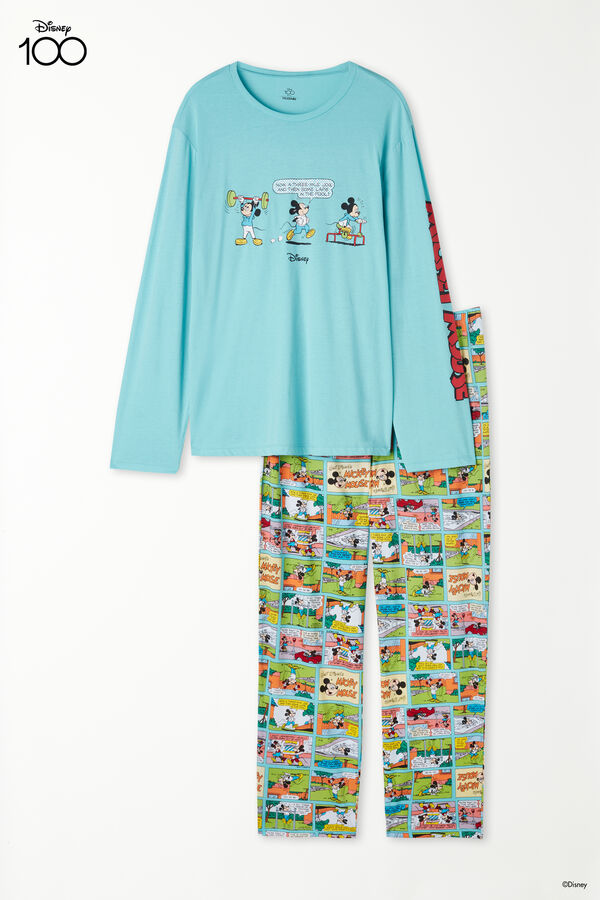 Pyjama Long Coton avec Imprimé Disney 100  