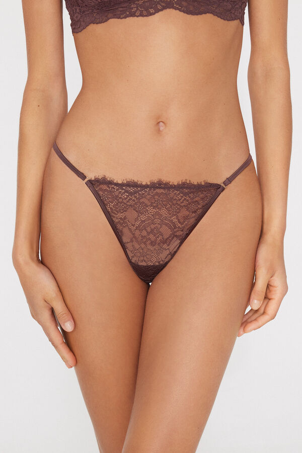 Lace Tanga Panel G-String  