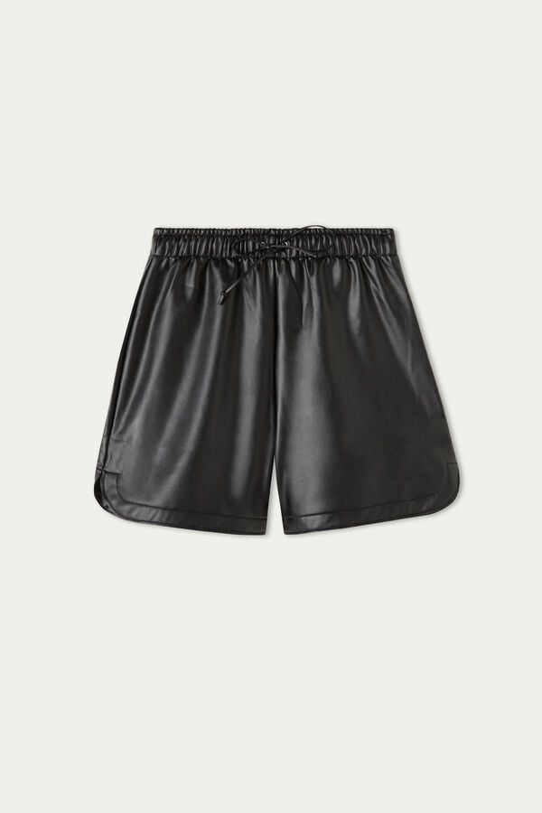 Coated-Effect Thermal Shorts with Drawstring  