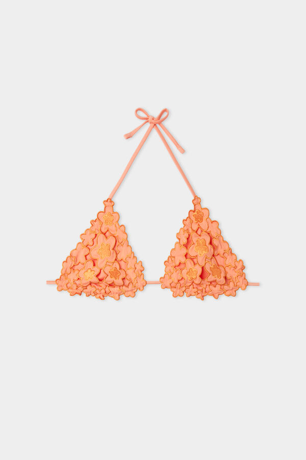 Flower Macramè Triangle Bikini Top  