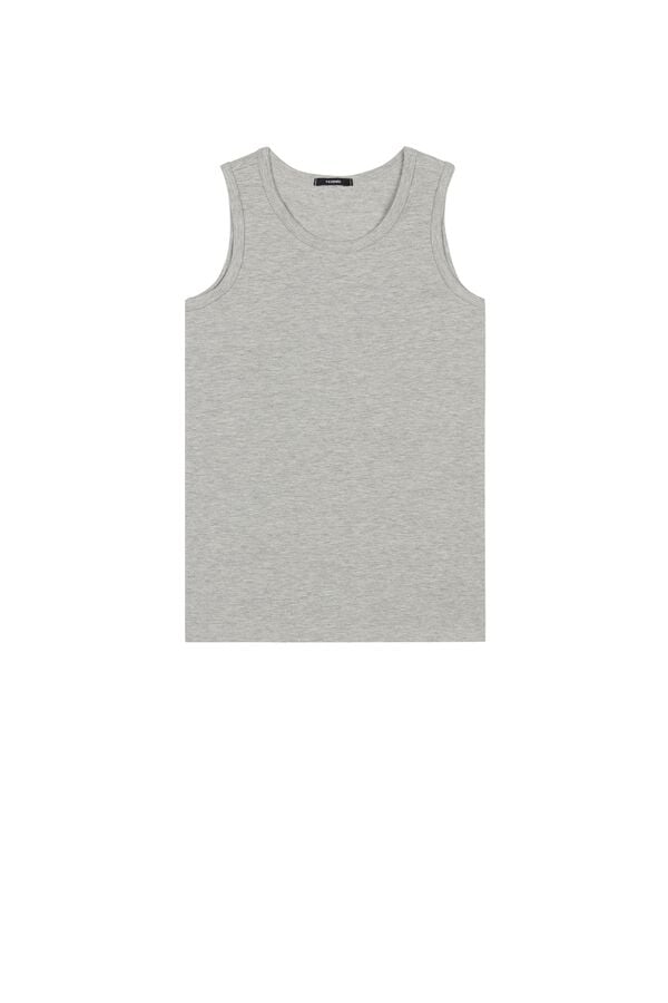 Wide-Strap Thermal Cotton Vest Top  