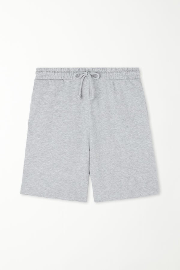 Cotton Fleece Shorts with Pockets  