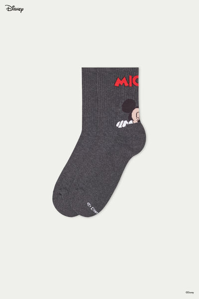 Men’s Disney Mickey Mouse Print Short Socks