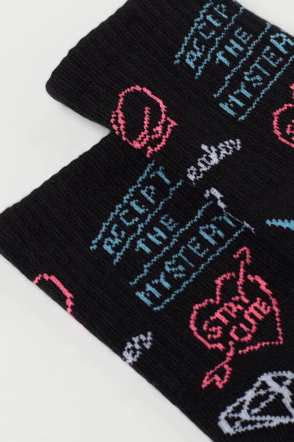 Girls’ Patterned Cotton Crew Socks  
