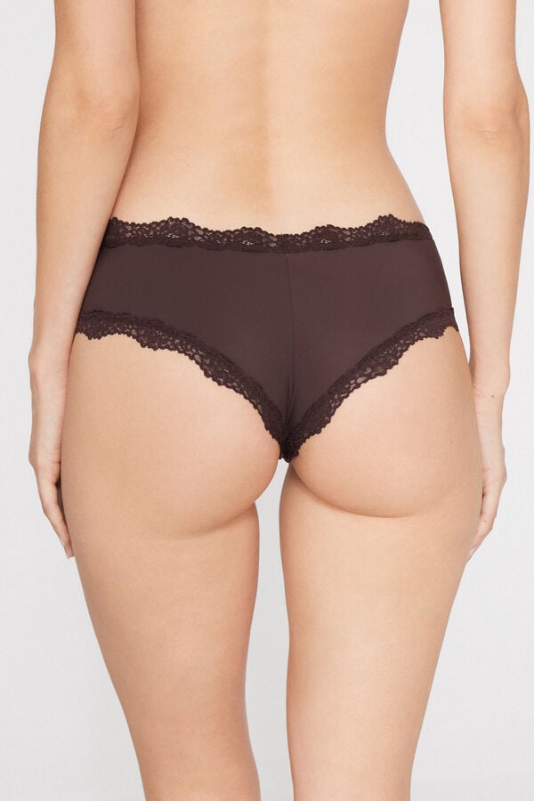 Recycled Lace and Microfibre French Knickers  