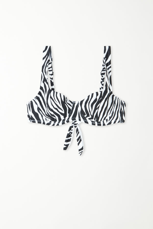Balconette-Bikinioberteil Timeless Zebra  