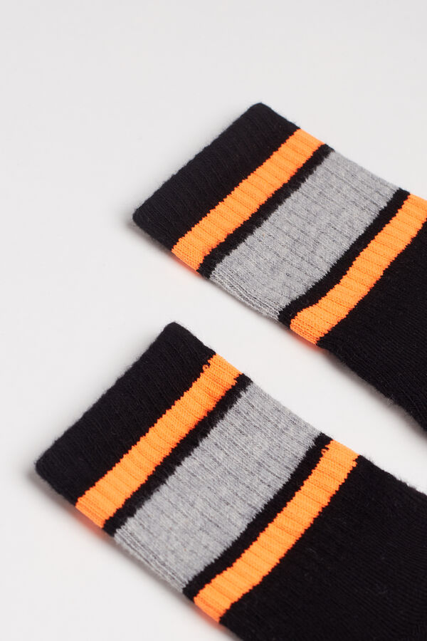 Unisex Short Sports Socks in Patterned Cotton  