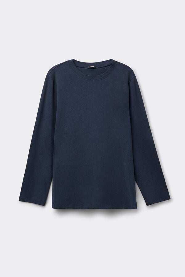 Pull Manches Longues Col Rond Coton et Modal  