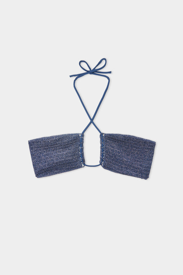 Shiny Crochet Brassiere Bikinifelső  