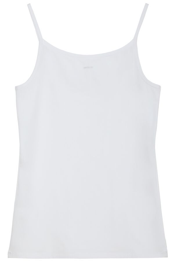 Round-Neck Stretch-Cotton Vest Top  