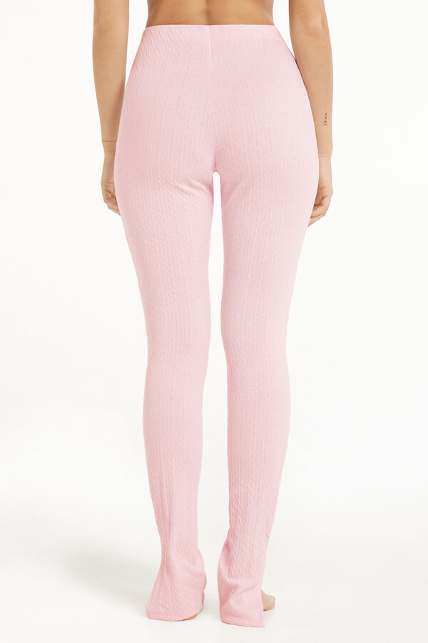 Ribbed Cable-Knit Effect Leggings  