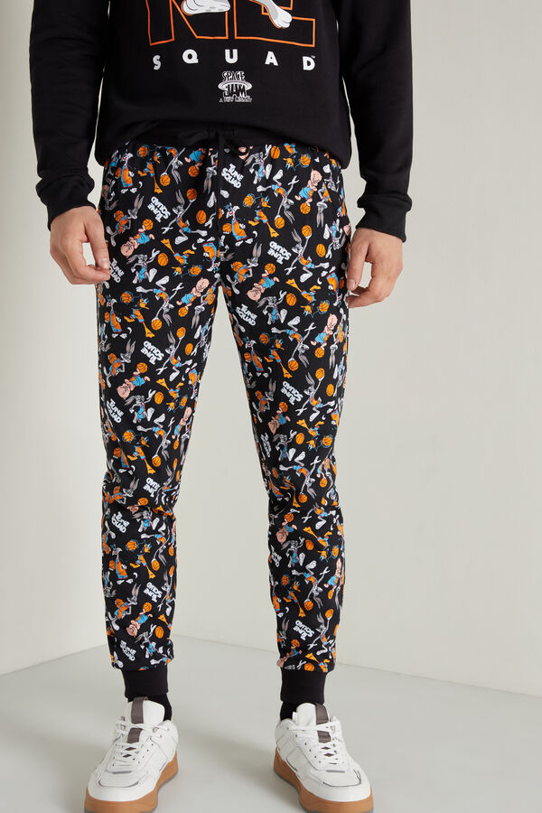 Pantaloni Lungi Bumbac Gros cu Imprimeu Space Jam  
