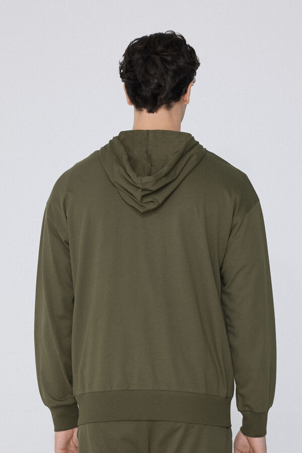 Long Sleeve Zip-Up Hooded Sweatshirt  