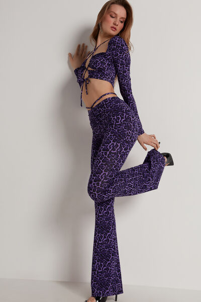 Printed Jazz Trousers with Lacing