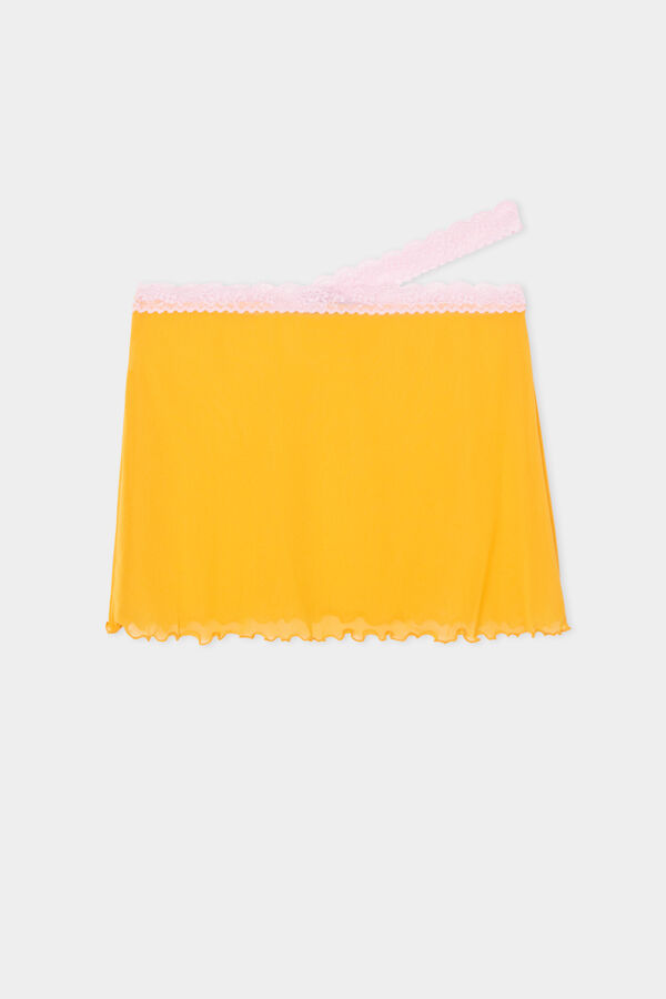 Blush Lace Mini Sarong Skirt  