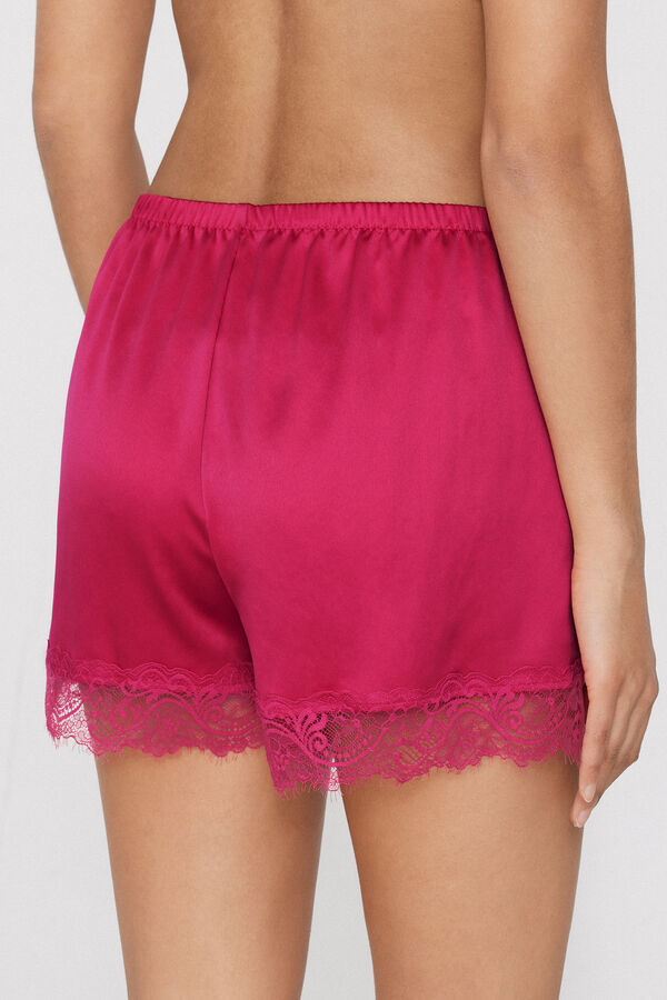 Короткие Шорты из Атласа и Кружева  