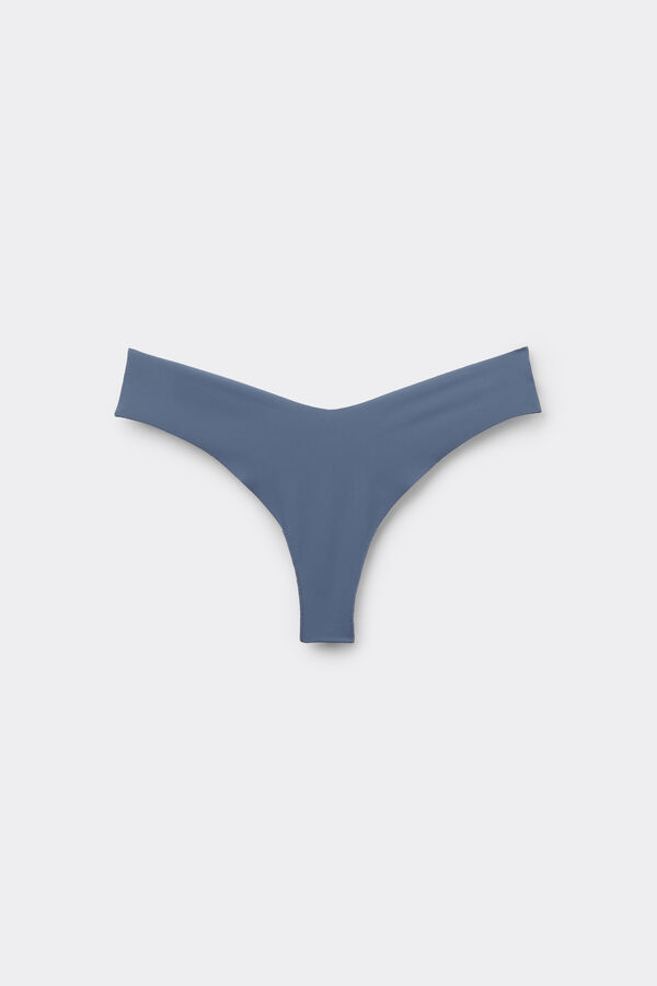 Culotte br&eacute;silienne &eacute;chancr&eacute;e en microfibre recycl&eacute;e sans coutures  