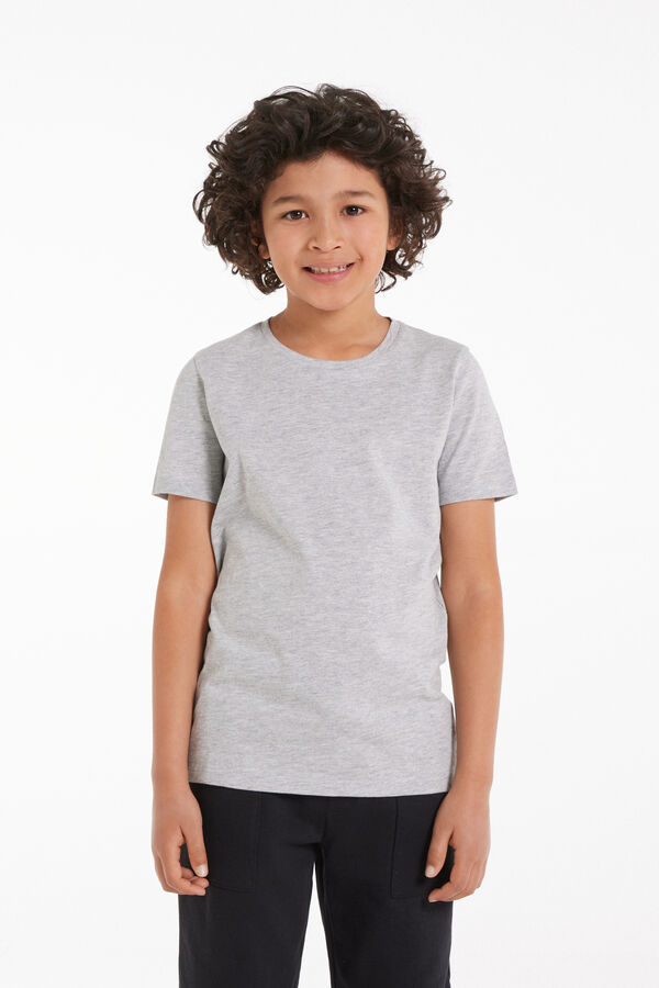 T-shirt Basique Ras-du-cou 100 % Coton Enfant Unisexe  