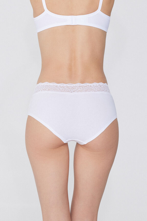 Cotton and Recycled Lace French Knickers  