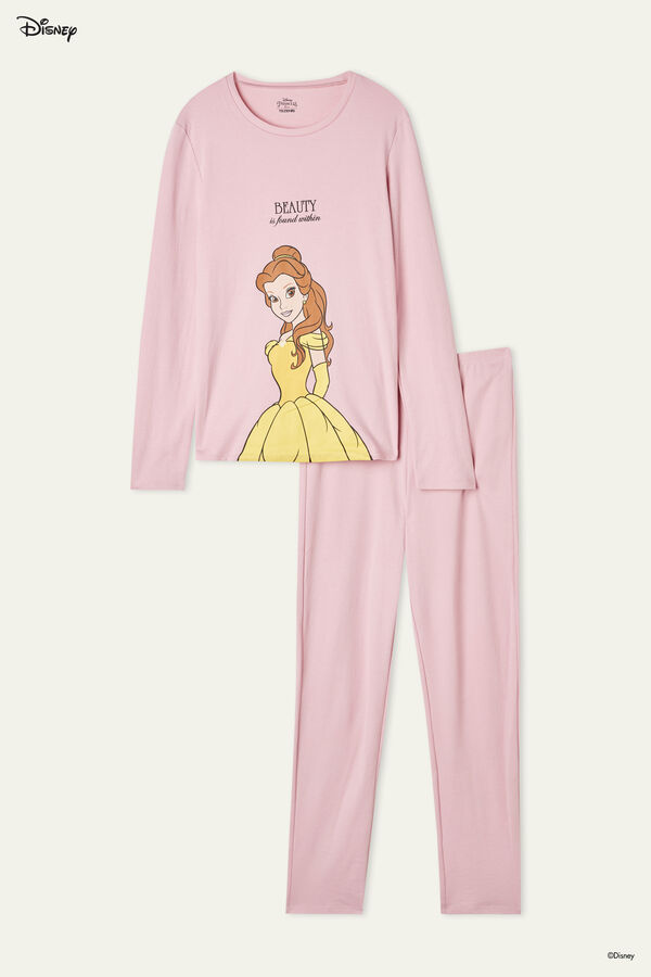 Dlouhé Bavlněné Pyžamo s Potiskem Beauty Disney  