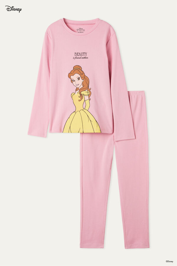 Dlouhé Bavlněné Dívčí Pyžamo s Potiskem Beauty Disney  