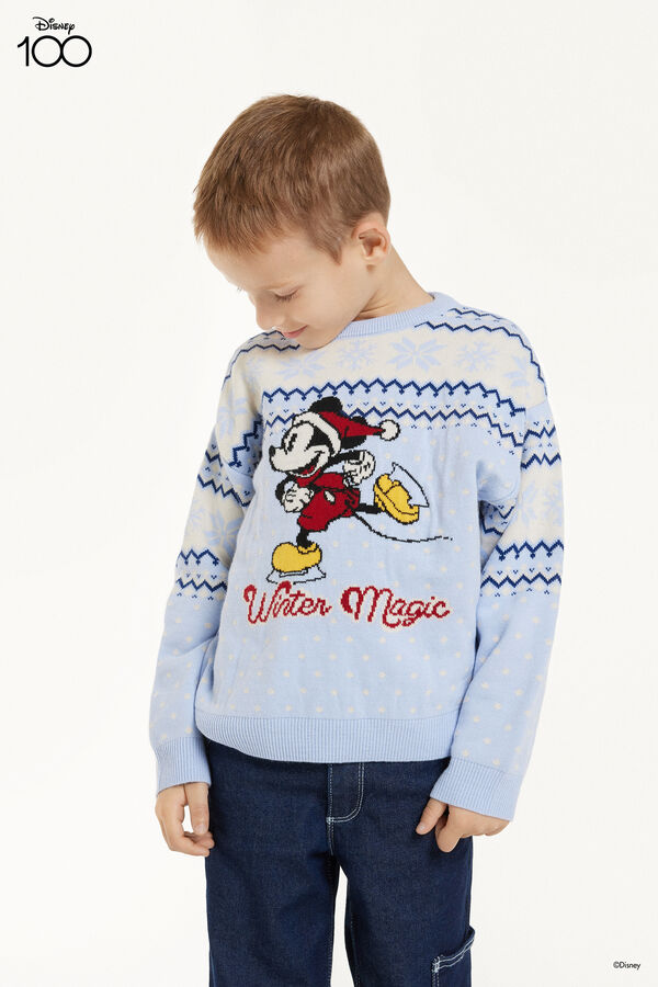 Schwerer Langarm-Pullover für Jungen mit Disney-Print  