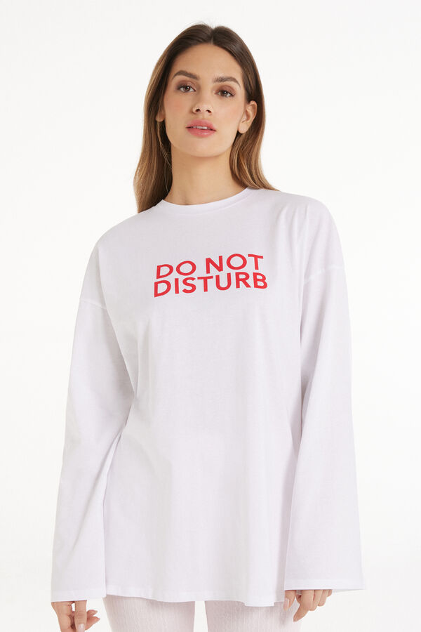 Oversized Long-Sleeved Cotton Top  