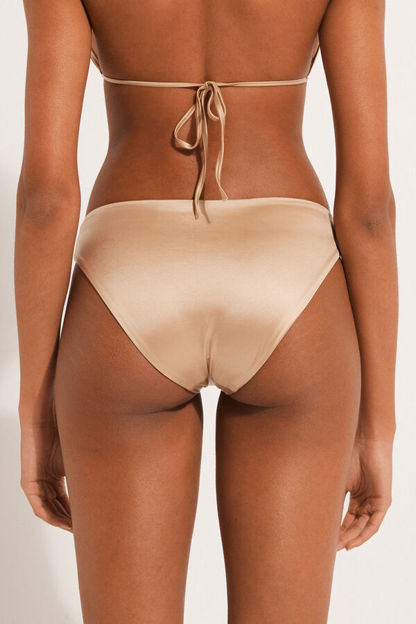 Bikini Slip Classico Shiny Sabbia Oro  