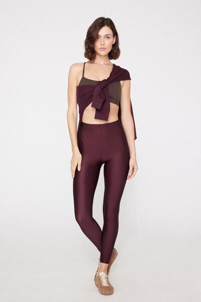 Leggings brilhantes em microfibra