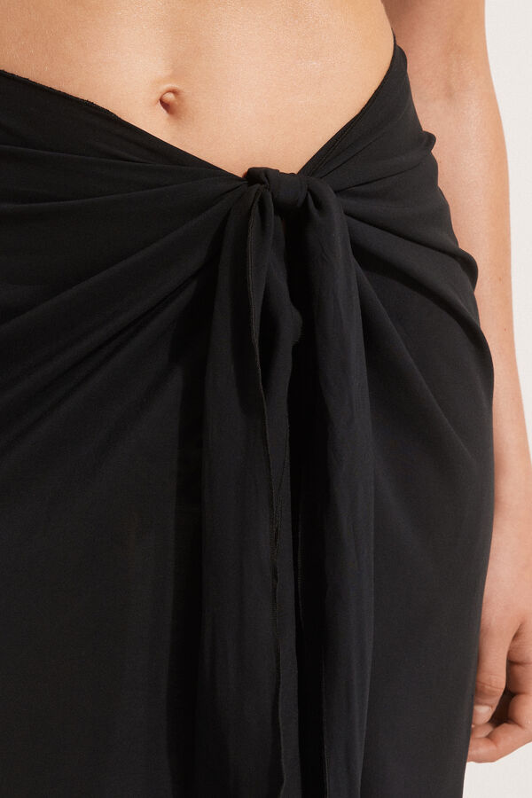 Viscose Fabric Midi Pareo Skirt  