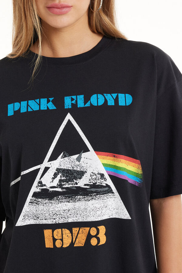 Unisex Póló Nyomott Pink Floyd Mintával  