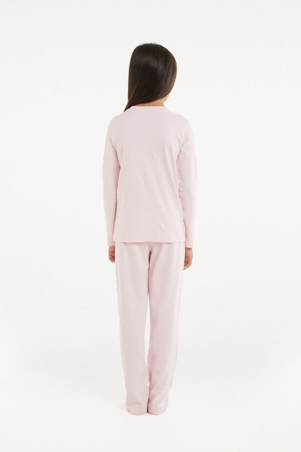 Pijama Largo de Algodón Grueso con Estampado de Veterinario para Niña  