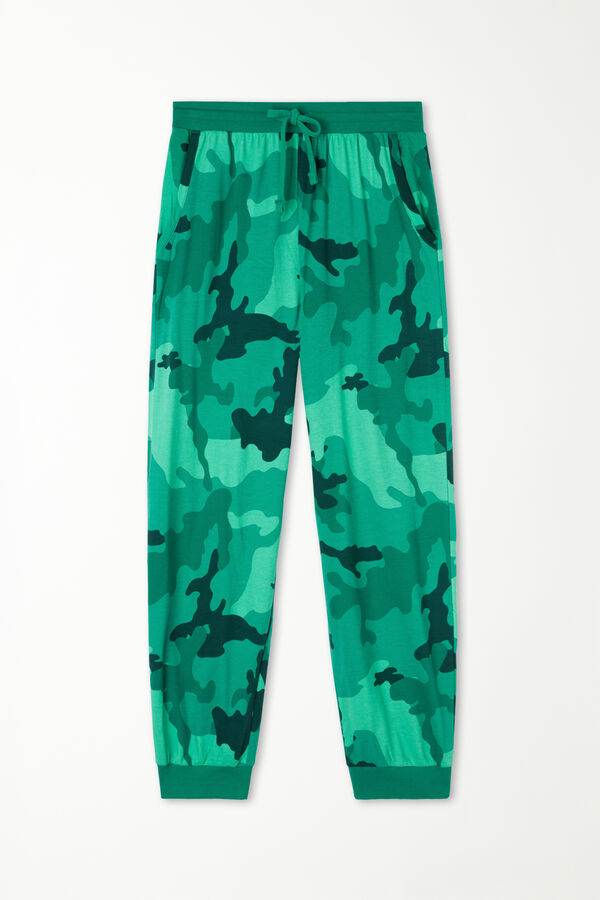 Cotton Trousers with Drawstring  