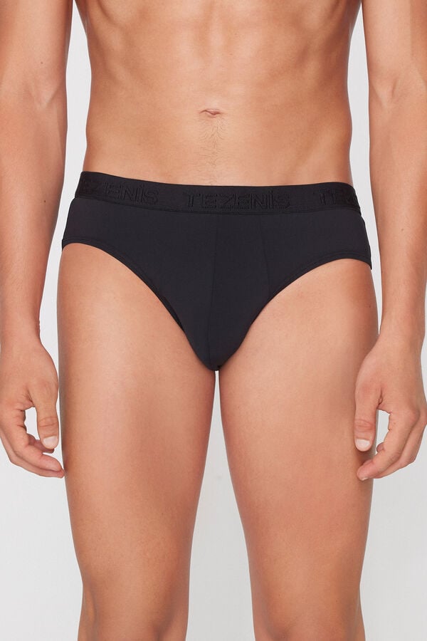 Culotte Microfibre &Eacute;lastique avec Logo  