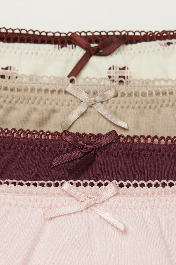 4 Pairs of Girls&rsquo; Printed Cotton Knickers  