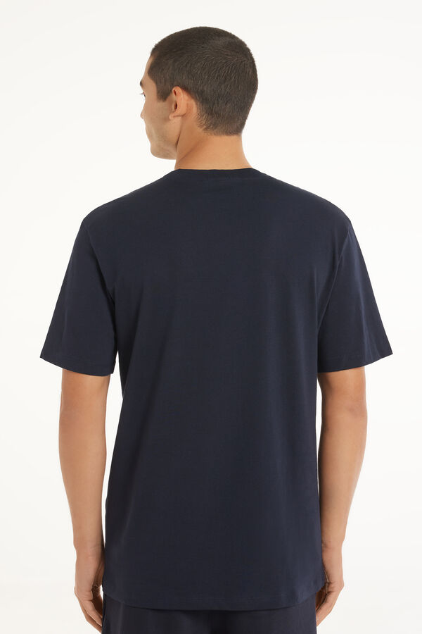 T-shirt Ras-du-cou en Coton avec Poche  