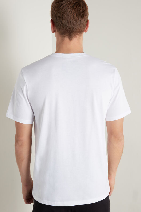 Baumwoll-T-Shirt mit weihnachtlichem Print  