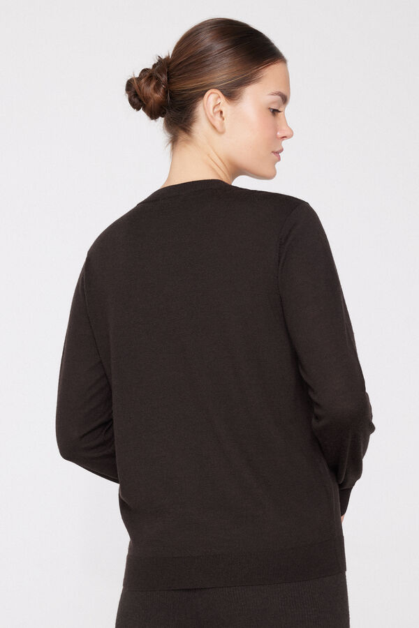 Cardigan Pesante con Bottoni 100% Lana Merino  
