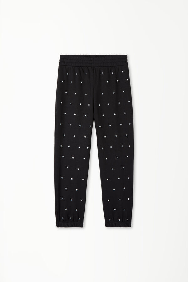 Jogger Bimba Felpa Strass  