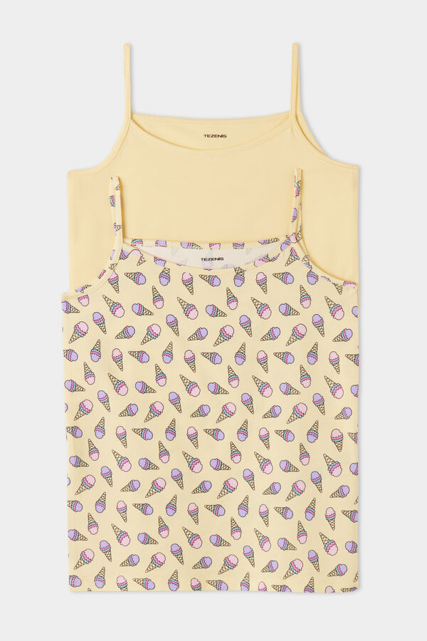 2 x Printed Cotton Vest Multipack  