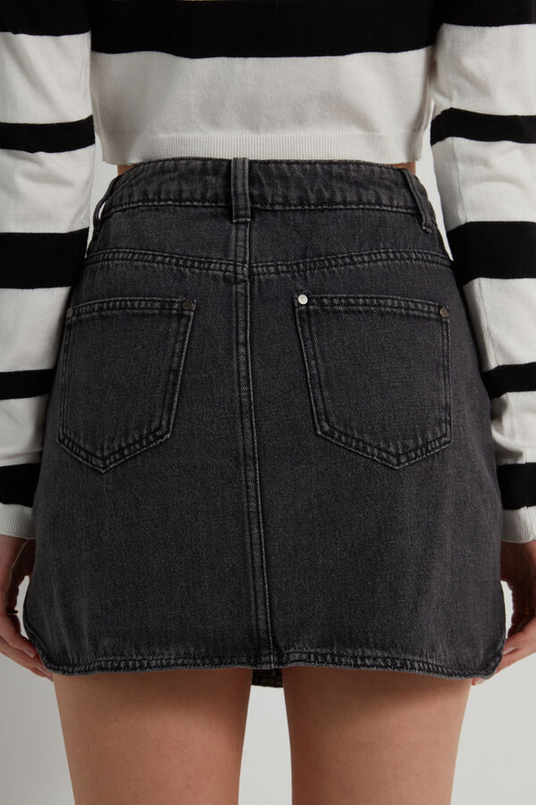 Minirock aus Jeans mit 4 Taschen  