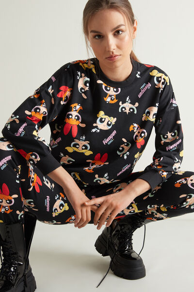 Sweatshirt aus Baumwolle mit Tunnelzug Powerpuff Girls