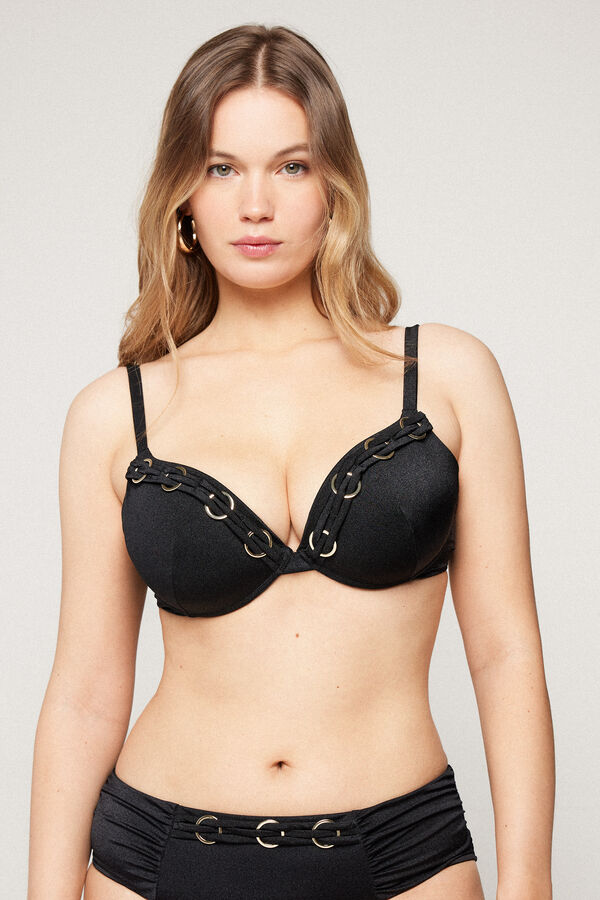 Royal Essence Lightly Padded Push-Up Bikini Top  
