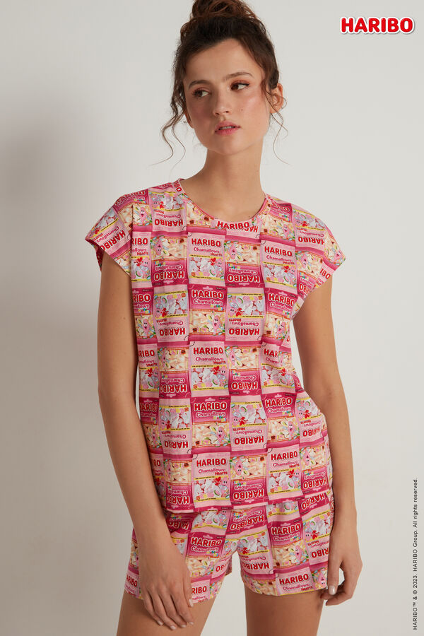 Короткая Хлопковая Пижама «Пакетики Конфет Haribo»  