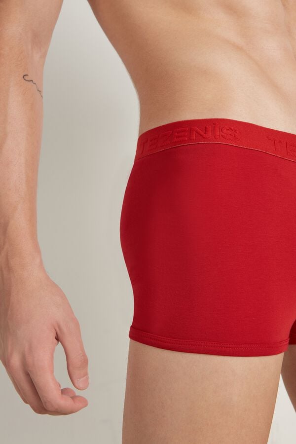 Cotton Boxers with Embossed Logoed Elastic  